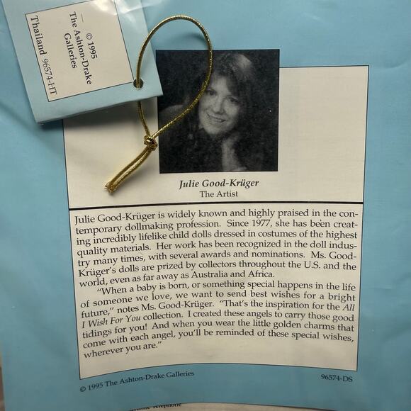 Ashton-Drake “I Wish You Wisdom” Porcelain Baby Doll Julie Good Kruger 1995 - Picture 6 of 10